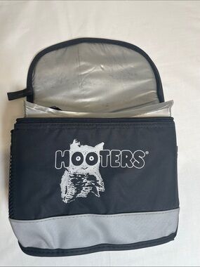 Hooters Black and Gray Insulated Cooler Tote with Logo